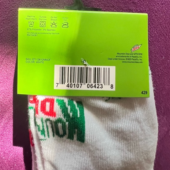 3 for $13 Mnt Dew socks - Picture 2 of 3